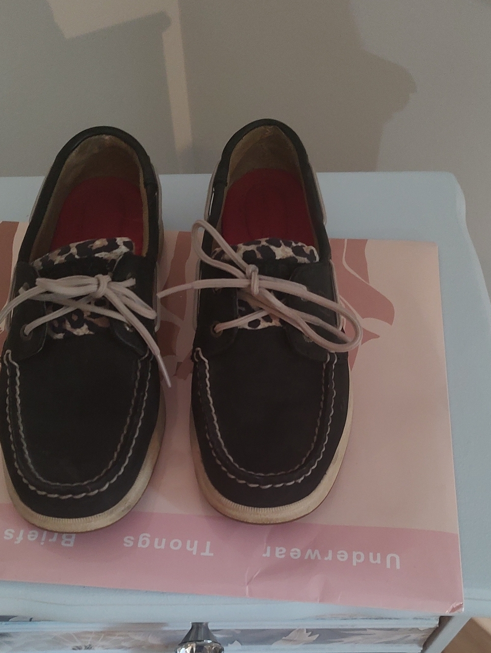Sperry With Leopard Accent